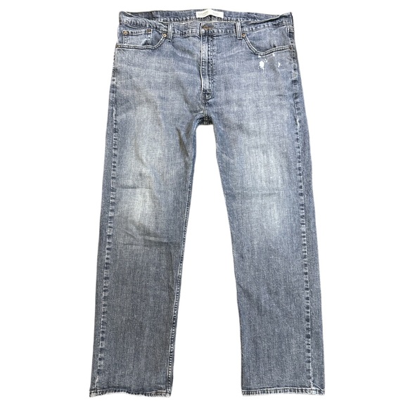 LEVI'S signature men's light faded distressed S61 relaxed fit jeans, 42x32. - Picture 1 of 6